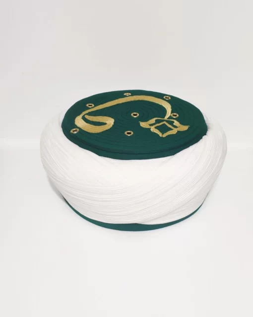 Vav Desenli Yesil Takkeye Beyaz Capraz Sarik S024 2 1