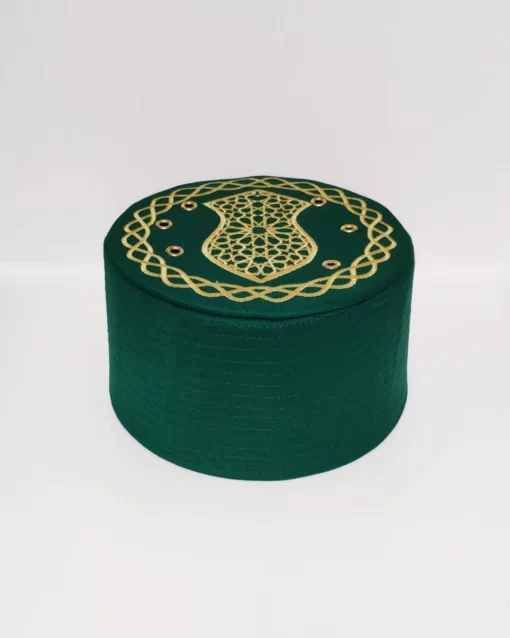 Cember Nalini Serif Desenli Yesil Kalip Takke 2 1