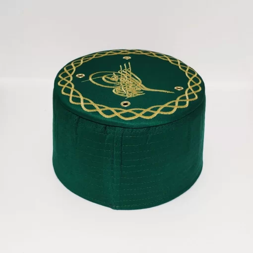 Tugra Desenli Yesil Kalip Takke 1