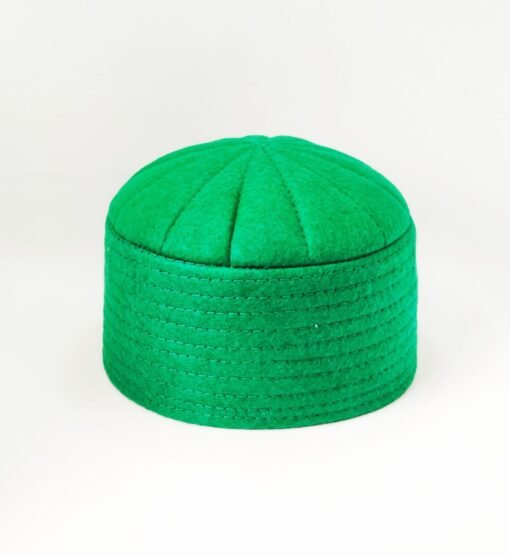 Yesil Kece yarim kubbeli Dervis takkesi 2
